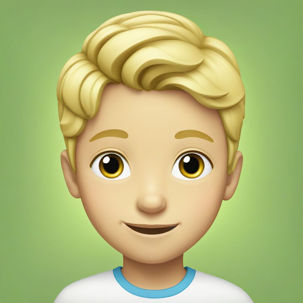 kindergarten boy with green eyes and blonde hair