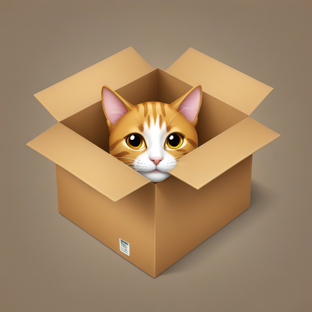 A cat in a box